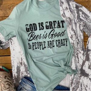 God is great beer is good and people are crazy